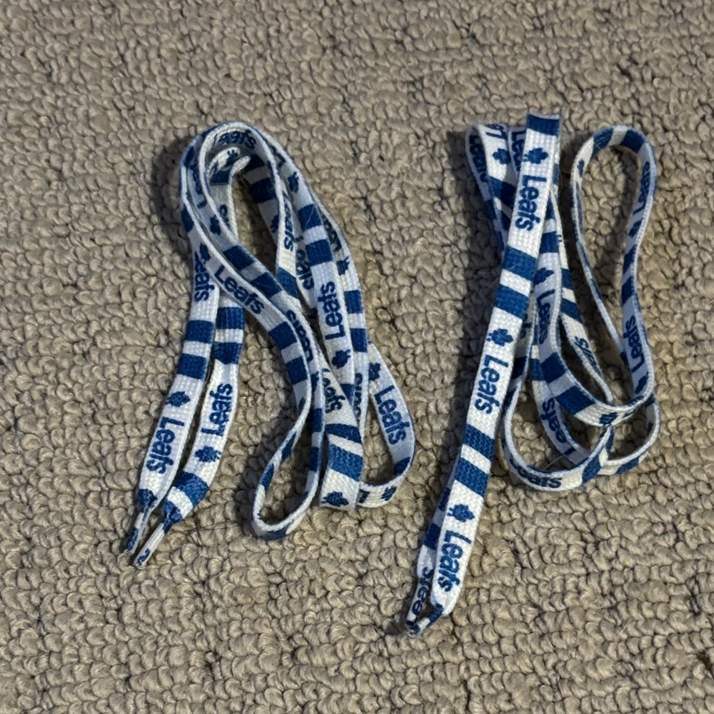 Vintage NWOT Blue and White Toronto Maple Leafs Shoelaces